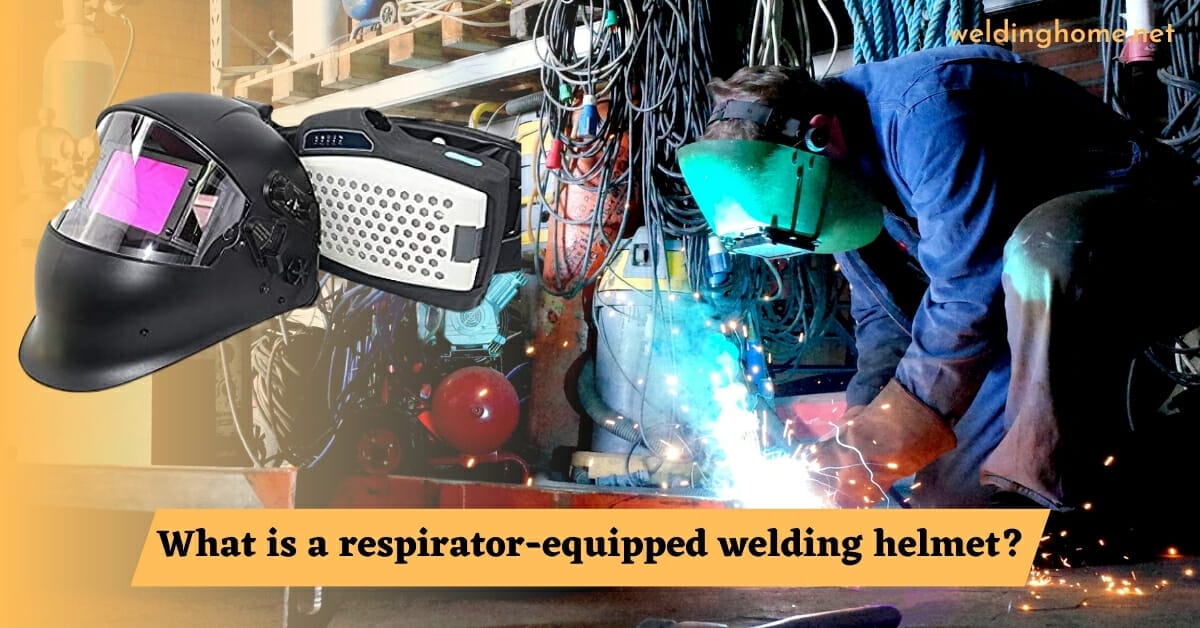What is a respirator-equipped welding helmet?