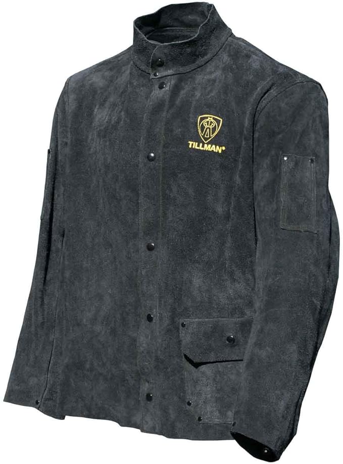 Tillman 3281 30" Black Premium Side Split Cowhide Leather Welding Jacket